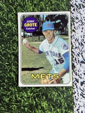 1969 Topps Baseball Jerry Grote #55 New York Mets EX Low Shipping 