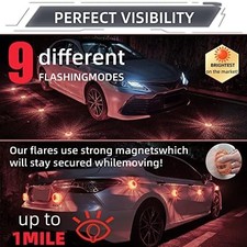 LED Road Flares 6Pack Roadside Emergency car kit Emergency Road Flares Kit with