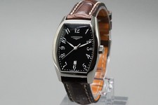 *Near MINT / PAPER & BOX* LONGINES L2.155.4 25mm Black Dial Quartz Men Watch 5