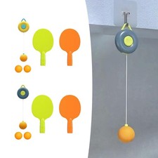 Hanging Table Tennis Trainer Set with Racket Ball for Indoor Playing Sports