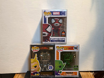 Funko Pop Exclusive 3-Pack Lot: Doppelganger Spider-Man 961, All Might 248