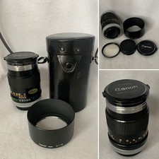 Vintage Canon FD 135mm 1:3.5 Portrait Lens With Case, Filter, Caps