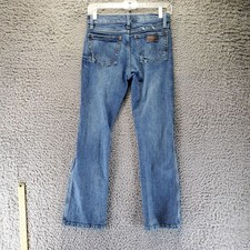 Wrangler Jeans Boys Size 12 Regular Blue Slim Boot Retro Stretch Denim Read