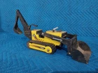 Vintage Metal Tonka T-6 Track Front End Loader / Backhoe Bulldozer #810659 USA