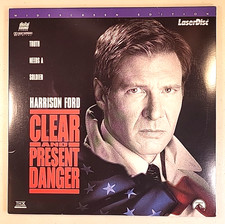 Clear and Present Danger Laserdisc 2-discs LIKE NEW, Harrison Ford, WIDESCREEN