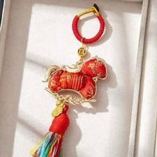 1pc chinese zodiac horse keychain bag charm