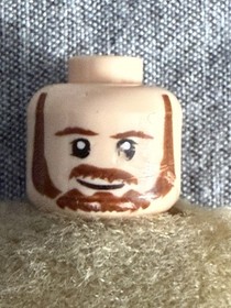 LEGO Star Wars Qui-Gon Jinn Poncho Reddish Brown Beard Minifigure SW0651 75096