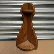 Small Vintage Wooden Corner Shelf Nik Naks Wot Not Freestanding Tabletop