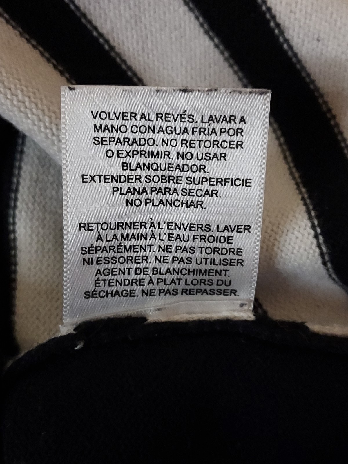 Alfred Dunner Patchwork Stripe  Sweater Black Whi… - image 6