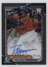 2024 Bowman Chrome Prospect Black Refractor /10 Pascanel Ferreras Auto 0dp1