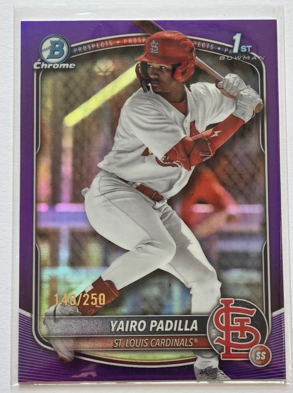 Yairo Padilla 2025 Bowman Chrome Purple 1st Bowman #140/250 #BCP-236