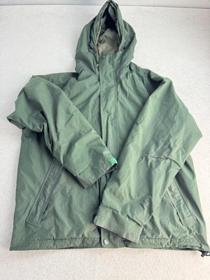 L.L.Bean Jacket Mens Large Green Gore-Tex Hooded Rain Coat Waterproof Shell