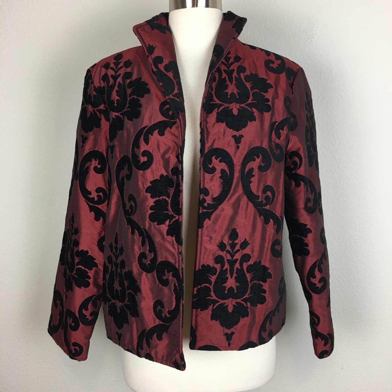 Giacca Vintage Dipinta Pony Rosso e Nero Applique Whimsigoth *Media