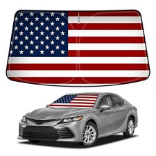 Bestview American Flag Windshield Sunshade For 2018-2024 Toyota Camrycustom Fit