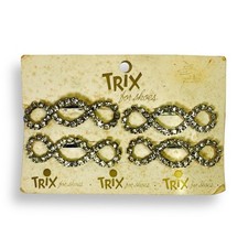Trix Rhinestone Shoe Clips, Vintage, Formal Women's Accessory, Fashion Jewelry