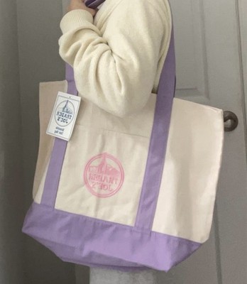 Trader Joe s Canvas Large Purple Shopping Bag Limited  Tote Lavender New W/Tags