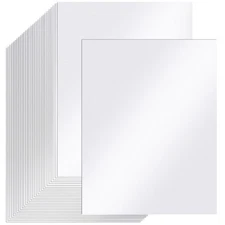 30 Sheets White Shimmer Cardstock, 8.5x11 Cardstock Paper, 230g/80lb Pearlesc...