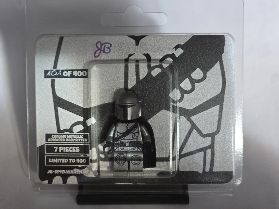 JB Spielwaren Custom Minifigur Chrome Metallic Armored Babysitter #/400 aus Lego