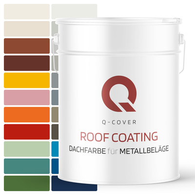 Dachfarbe für Metall 10L wetterfest UV- & rostbeständig Q-COVER