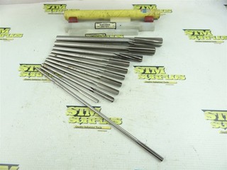 LOT OF 11 HSS CHUCKING REAMERS 1/4" TO .7485" DIA YANKEE APT