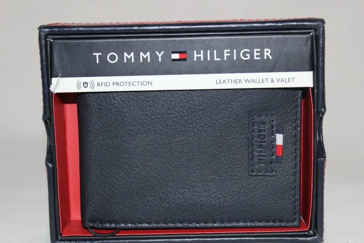 Tommy Hilfiger Genuine Navy Passcase Bifold Wallet $48 |