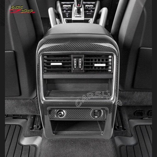 Real Carbon Fiber Interior Rear Air Outlet Cover Trim For Porsche Cayenne 18-23 - Picture 7 of 7