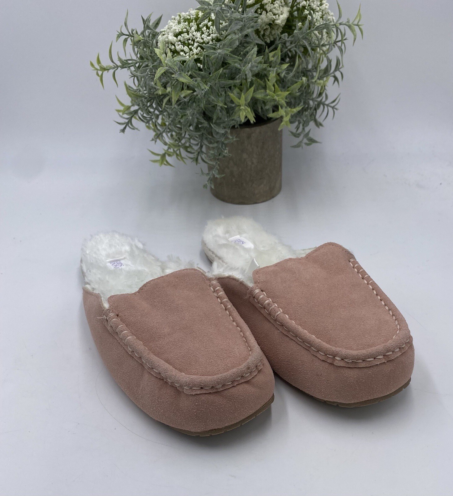 SAOLA Pantofole slip on rosa Stars Above suola in gomma taglia 7 nuove senza etichette