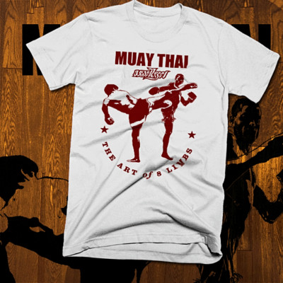 Muay Thai T-shirt Thai boxing Sak Yant kick Tattoo Thai Boxer Martial Arts tee