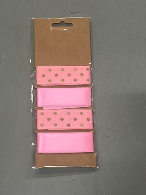 25 mm Ostern Ripsband 4 m gesamt - rosa Mix - Kuchenkorb Geschenk Deko