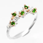 Handmade vintage jewel Natural Chrome Diopside 925 Sterling Silver ring /RVS263