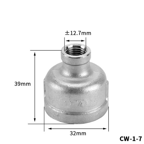Edelstahl Reduzierung Innengewinde Fittings Rohrverbinder Doppelnippel Adapter - Picture 27 of 31