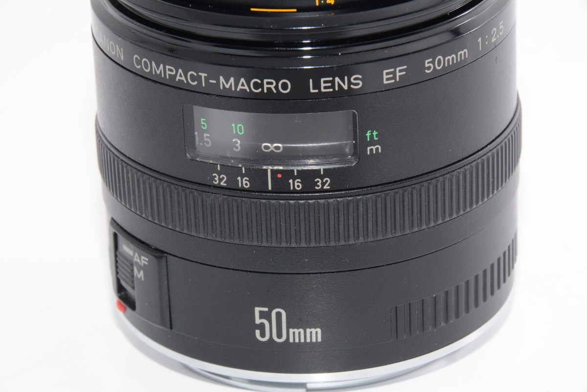 Exc+5]Canon EF 50mm f2.5 Compact Macro Lens From JAPAN