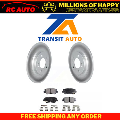 Rear Coated Brake Rotors Ceramic Pad Kit For 2017 Kia Cadenza Limited/Technology