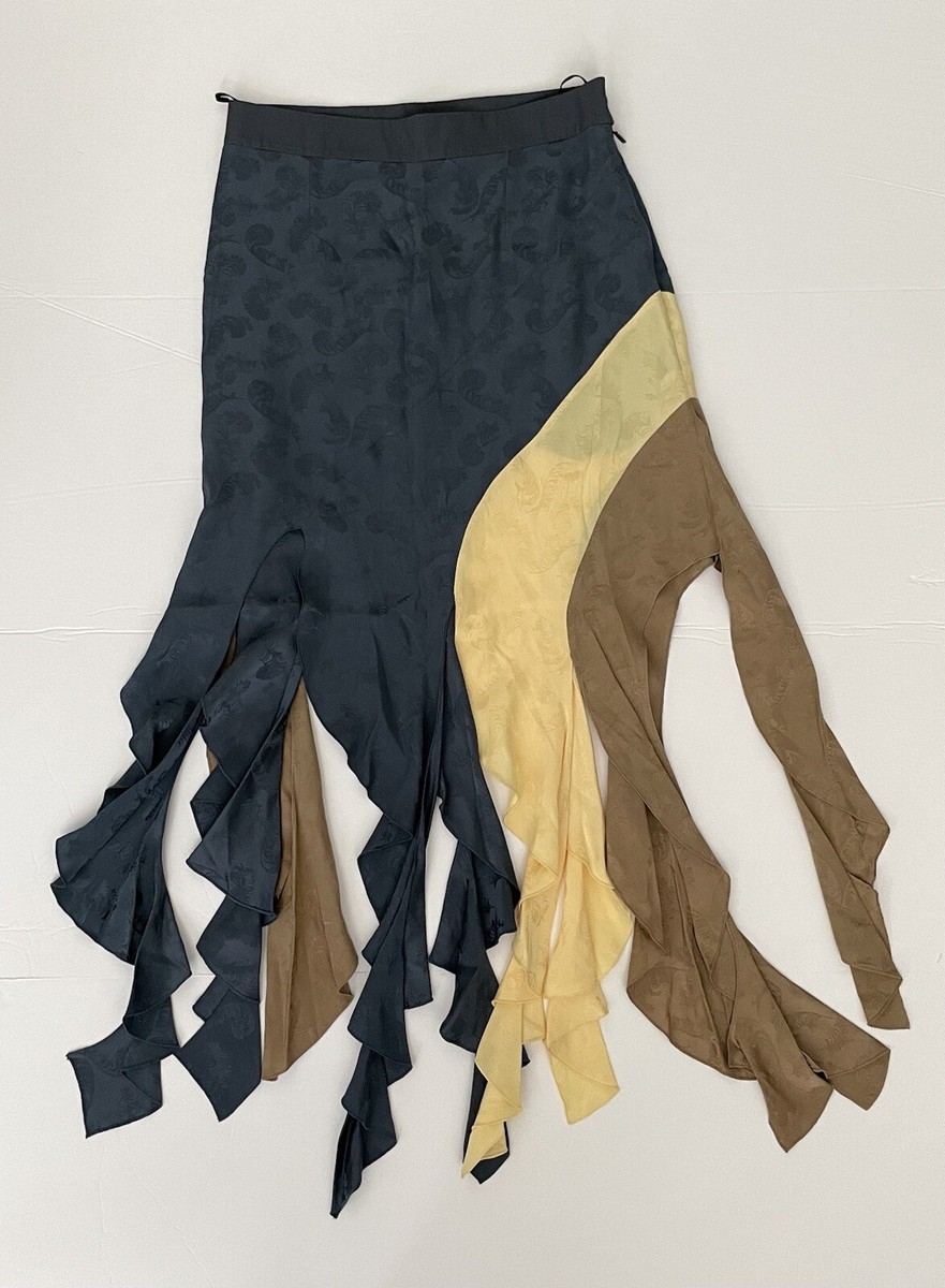 LOEWE Asymmetric curl skirt panels Jacquard 36