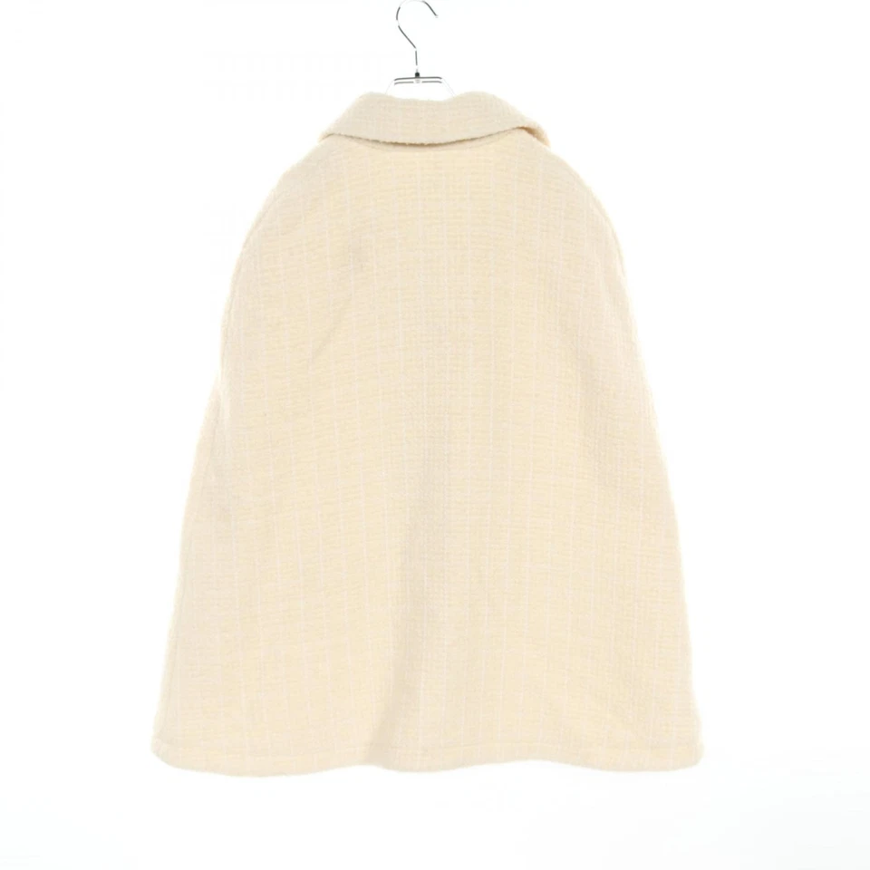 GUCCI Boucle wool tweed cape poncho coat 761739 wool Nylon Beige Used Women #36 - Image 2 of 4