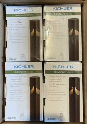 Lot of 4 Kichler Model 28324 Showscape Series 12-Volt LED Path Light 0884505
