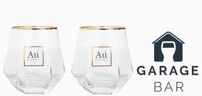 Set Of 2 AU Vodka Glasses Tumbler 30cl Brand New