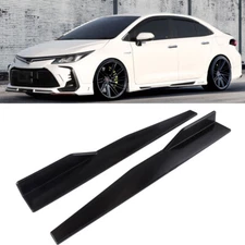 74.5cm Glossy Black Side Skirt Rocker Splitter Winglet Wing For Toyota Corolla