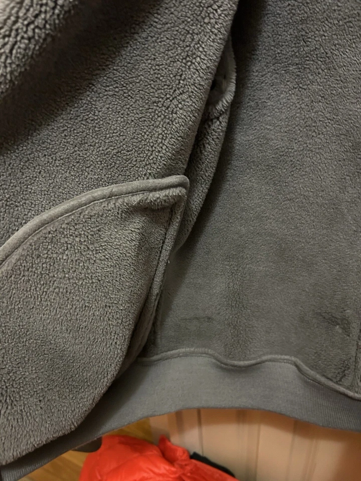 Lknu Lux Soft Gray Shearling Coat Men XL Bomber Jacket Zara Urban Chic - Image 4 of 4