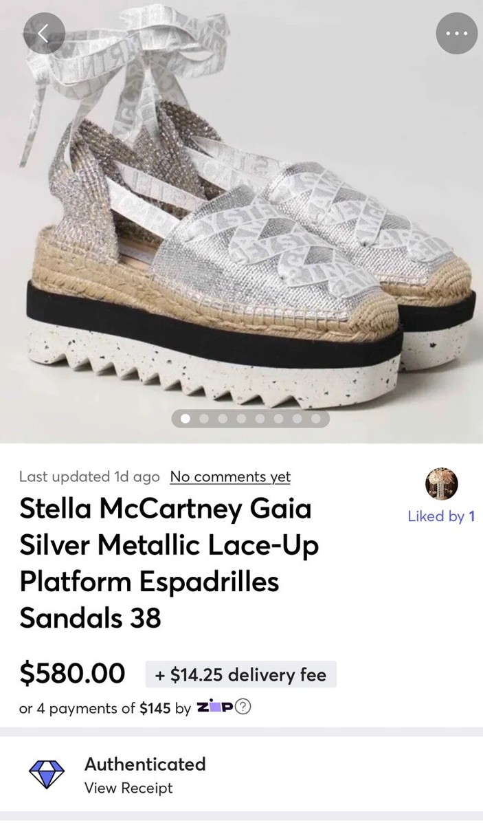 【Stella McCartney】Gaia Platform Espadrilles【関税送料込】 Stella McCartney Gaia Platform Espadrilles | Black | FARFETCH