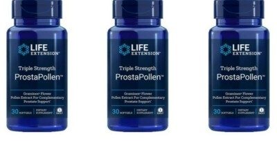 Triple Strength ProstaPollen 3X30 softgels Life Extension Graminex 378mg