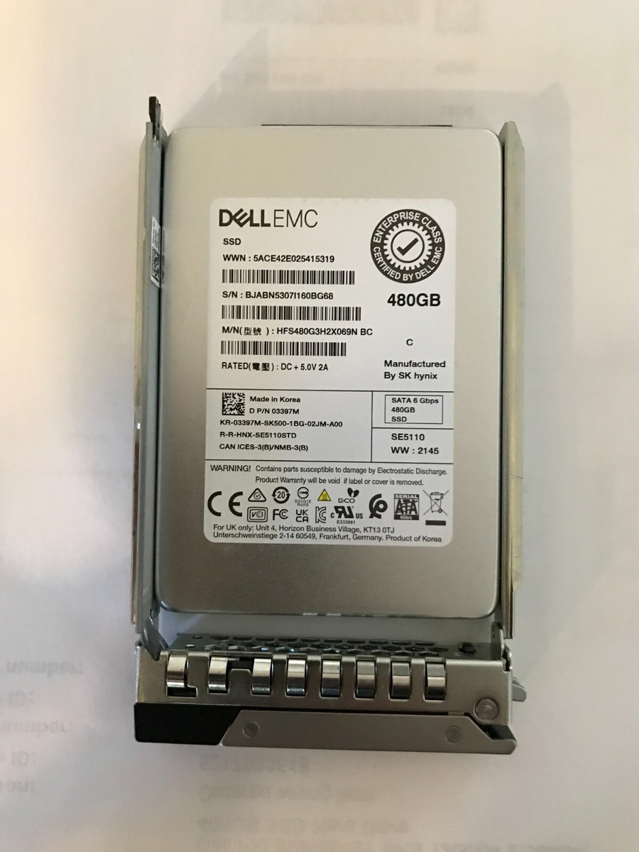[Hynex]SSD120GB+480GB Dell EMC Hynix 480GB SSD HFS480G3H2X069N SATA 6Gb/s 3397M
