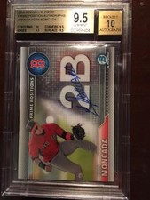 2016 Bowman Chrome YOAN MONCADA AUTO PRIME POSITIONS WHITE SOX /250 BGS 9.5/10