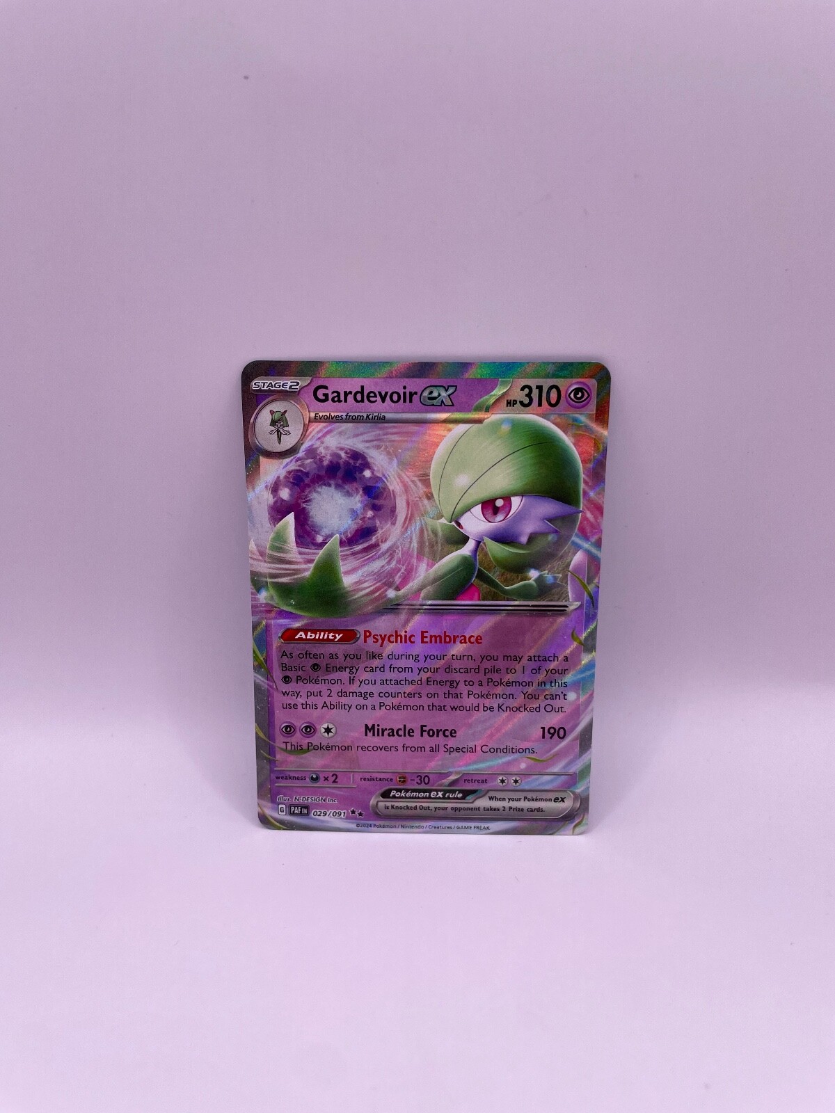 Pokemon - Gardevoir EX Ultra Double Rare Holo NM Foil - 29/91 Paldean Fates NM