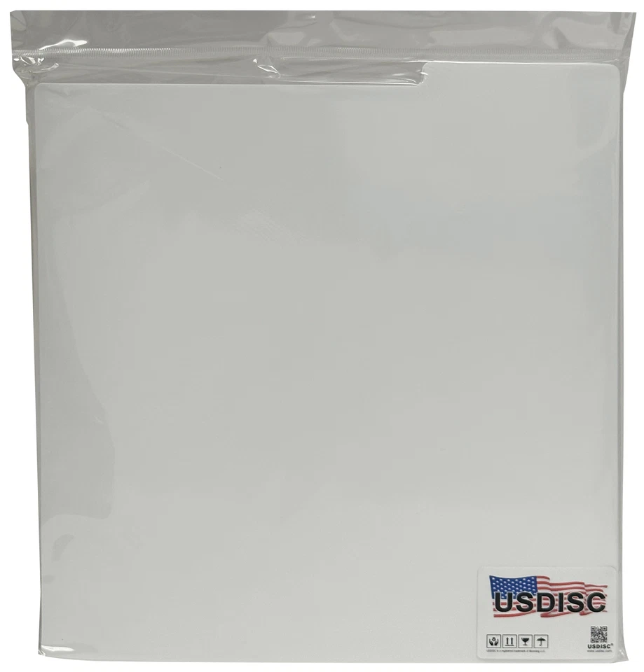 USDISC Record Dividers 12", LP, Polypropylene, 28pt Square Corners (White) Lot