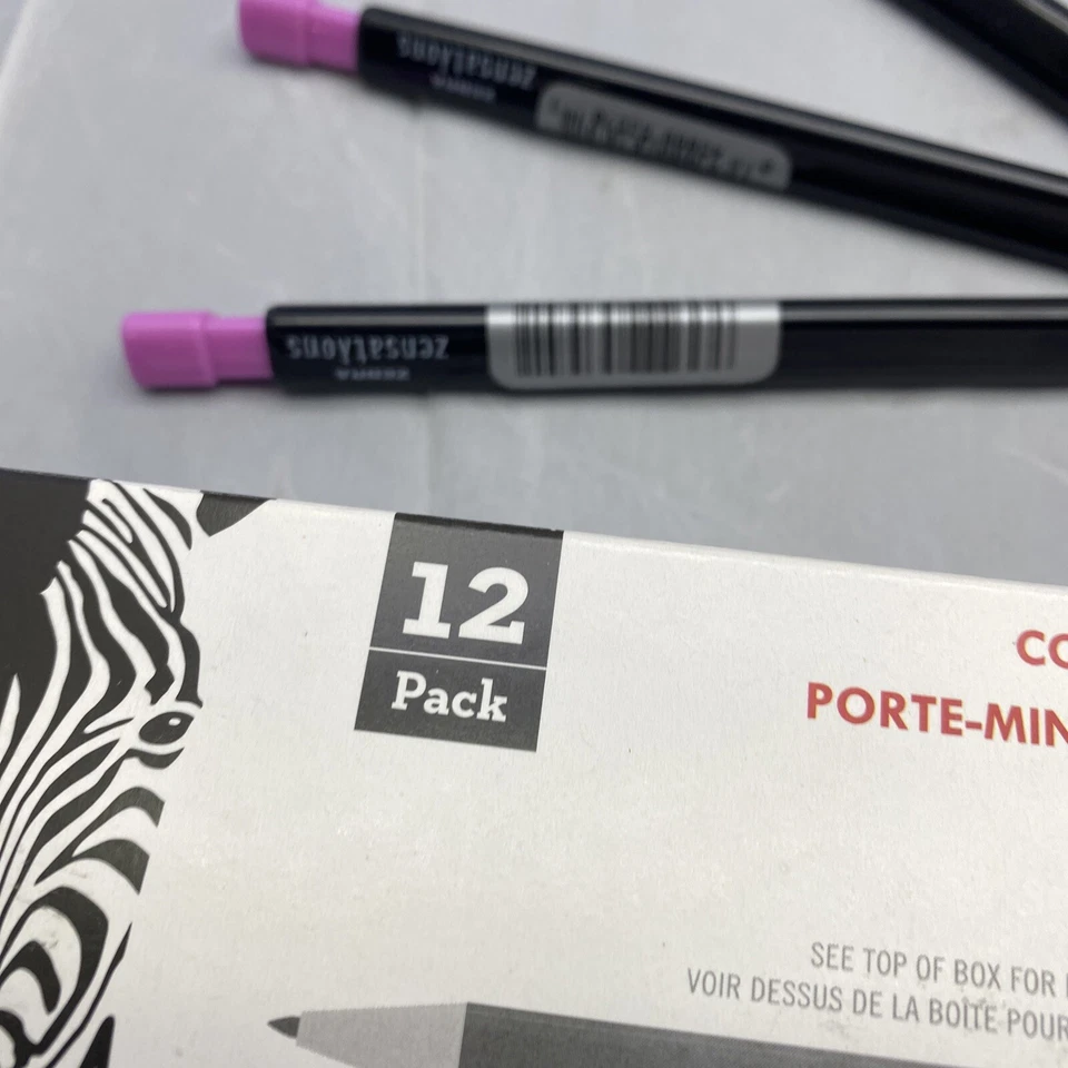 Lápis de cor mecânico “Zensations” zebra rosa, pacote com 12 novos, selados - Imagem 3 de 4