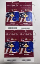 2008 PGA Golf Ryder Cup Ticket Grounds Sunday Unused Valhalla Louisville KY Lot