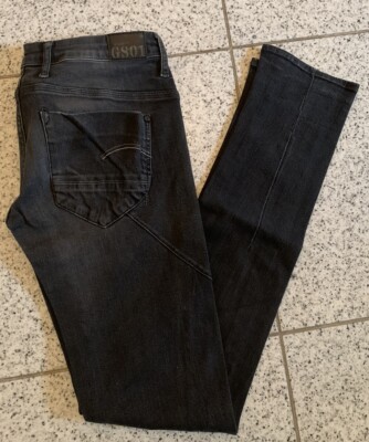 G Star  GS01 SKINNY Jeans Größe 28 mit Elasthan 3 % Länge 32 Grau
