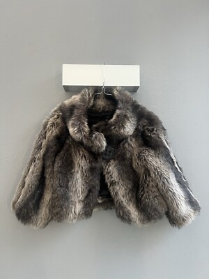 Pelliccia Corta Zara Taglia S Con Bottone Colore Marrone Nuovo