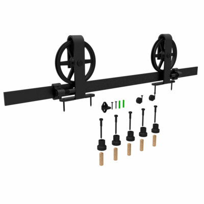 Double Bypass Barn Door Track System Step By Step 13' Double Barn Door